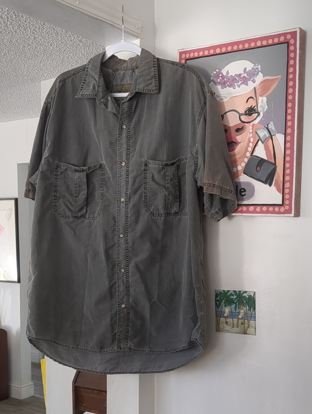 Vintage 90s Gramicci Vented Short Sleeve Casual Outdoors Shirt Men's Large